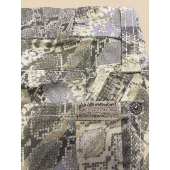 7 For All Mankind Women's Jean Gray Snakeskin Print Skinny Ankle Sz 25 NWT - Picture 8 of 11